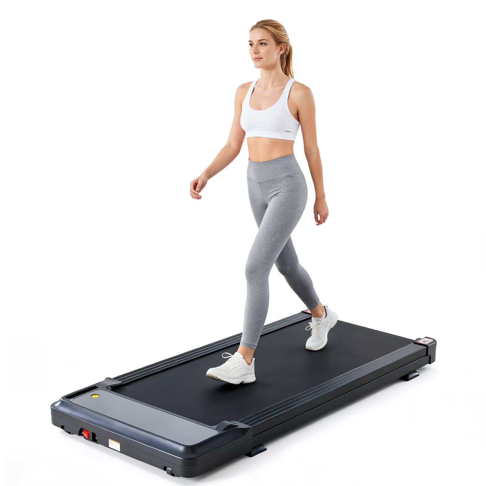 Photo 1 of *MAJOR DAMAGE*
Sweetcrispy Compact Armless Treadmill for Small Spaces, Quiet Under-Desk Walking Pad, Slim & Portable Design for Home Office Workouts, Ideal for Apartments and Work-from-Home Fitness, Bright Black