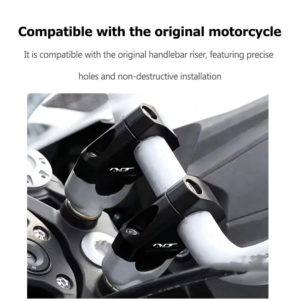 Adaptateur de prolongation pour montage de barre de drag de fourche de moto pour NT1100 NT 1100 nt1100 2023 (argent)