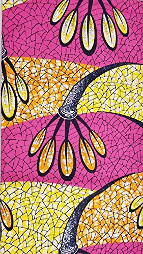 African Print - Ankara Fabric Clothing Designs Wax Material for Fashion, Styles with Patterns of Prints. 6 Yards.