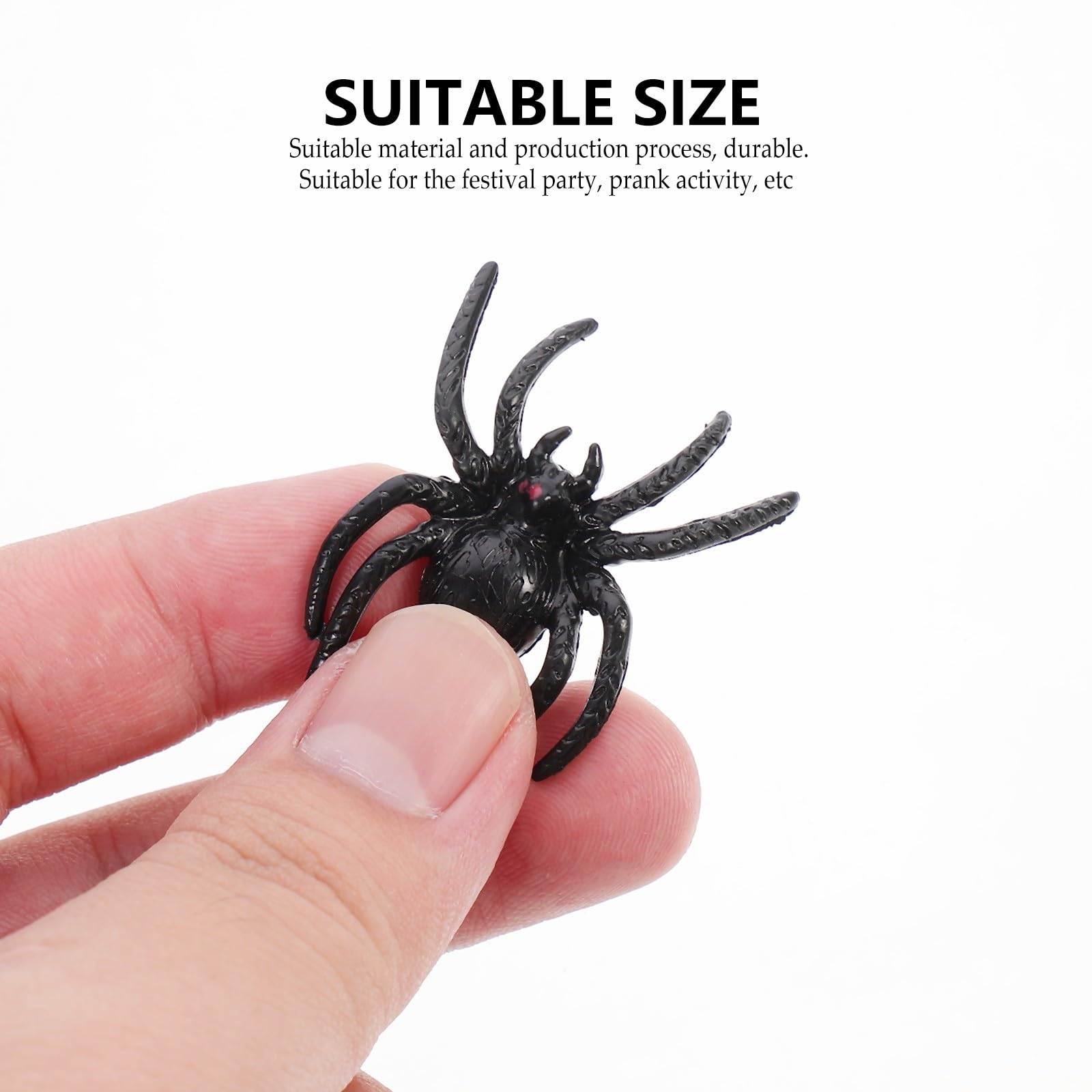 GALPADA 300 Pezzi Ragno Finto Nero in Plastica, Decorazione Halloween