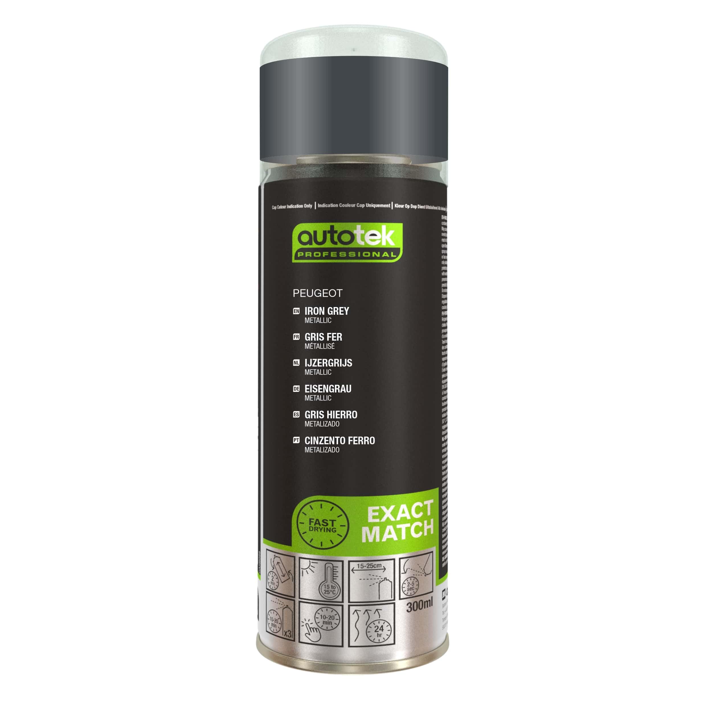 Autotek Peugeot Iron Grey Fast Drying Aerosol Spray Paint 300ml