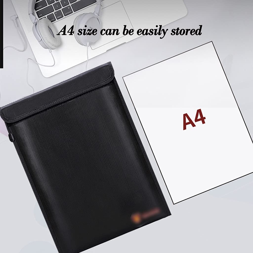 Busta per documenti, Porta documenti con cerniera, cartella organizer for, valigetta porta resistente all'acqua A8(Black,Style2)