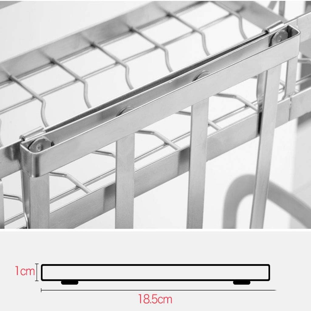 Dish Drying Rack Cutlery Rack Dish Rack Kitchen Drain Rack Rack Home Drying Dish Chopsticks Supplies 304 Stainless Steel Storage Rack Cutlery Drying Rack (Color:A)