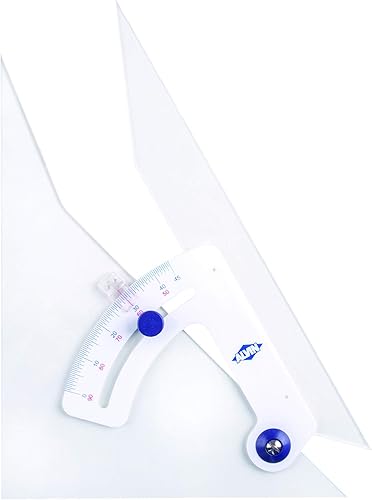 ALVIN Triángulo ajustable de 8 pulgadas, modelo 108CB hecho de acrílico de alto impacto, con tornillo de aluminio y borde de entintado, incluye