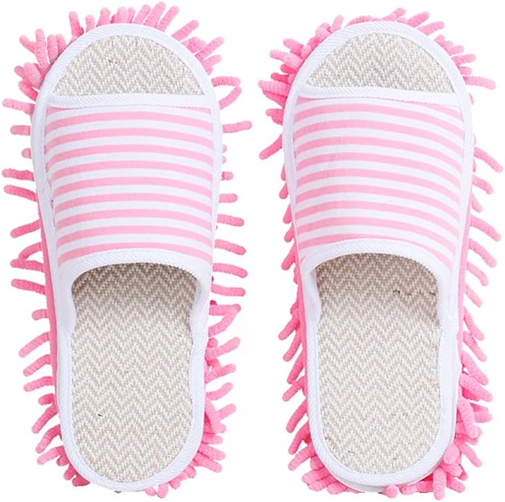 Volicph poetsslippers met afneembare huisslippers microvezelzool bodemreiniging slippers stofdoek sloffen dweilschoenen poetsschoenen, 39/42 EU