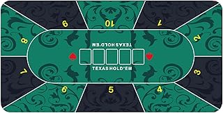 Pokertisch-Abdeckung, 120 x 60 cm, Texas Holdem Pokermatte, rutschfeste Kartentischabdeckungen, Top-Matte für Texas Holdem , Kartenspiele