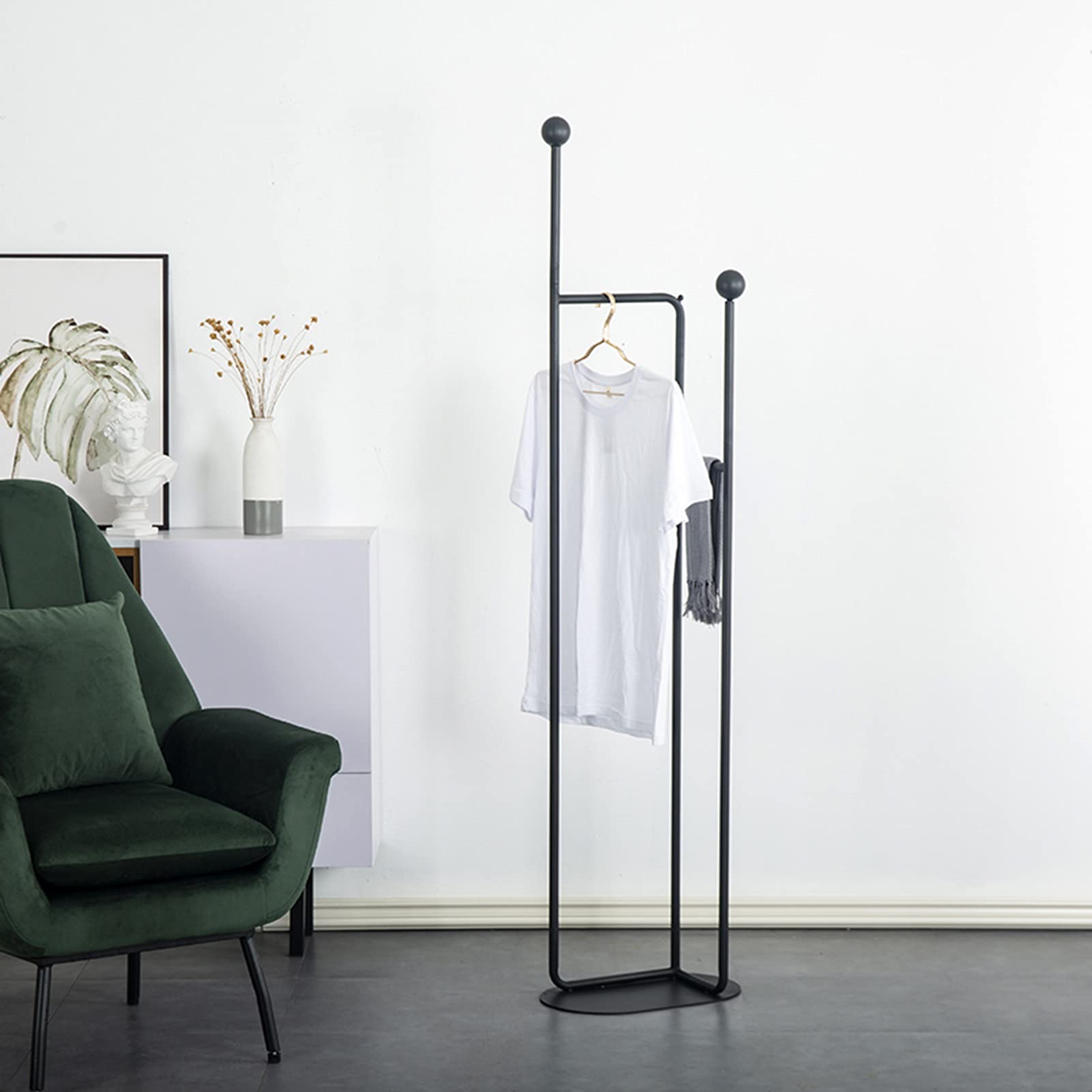 Wieszaki na płaszcze Wieszak na ubrania Wieszaki na płaszcze Drążek na ubrania Salon Sypialnia Wieszak metalowy Stojak na ubrania do użytku domowego/detalicznego
