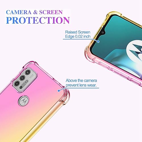Miniatura 10 de Funda para Moto G30Moto G10Moto G10 PowerMoto G20, XT2129-1, funda transparente para teléfono con degradado, delgada, antiarañazos, funda protectora