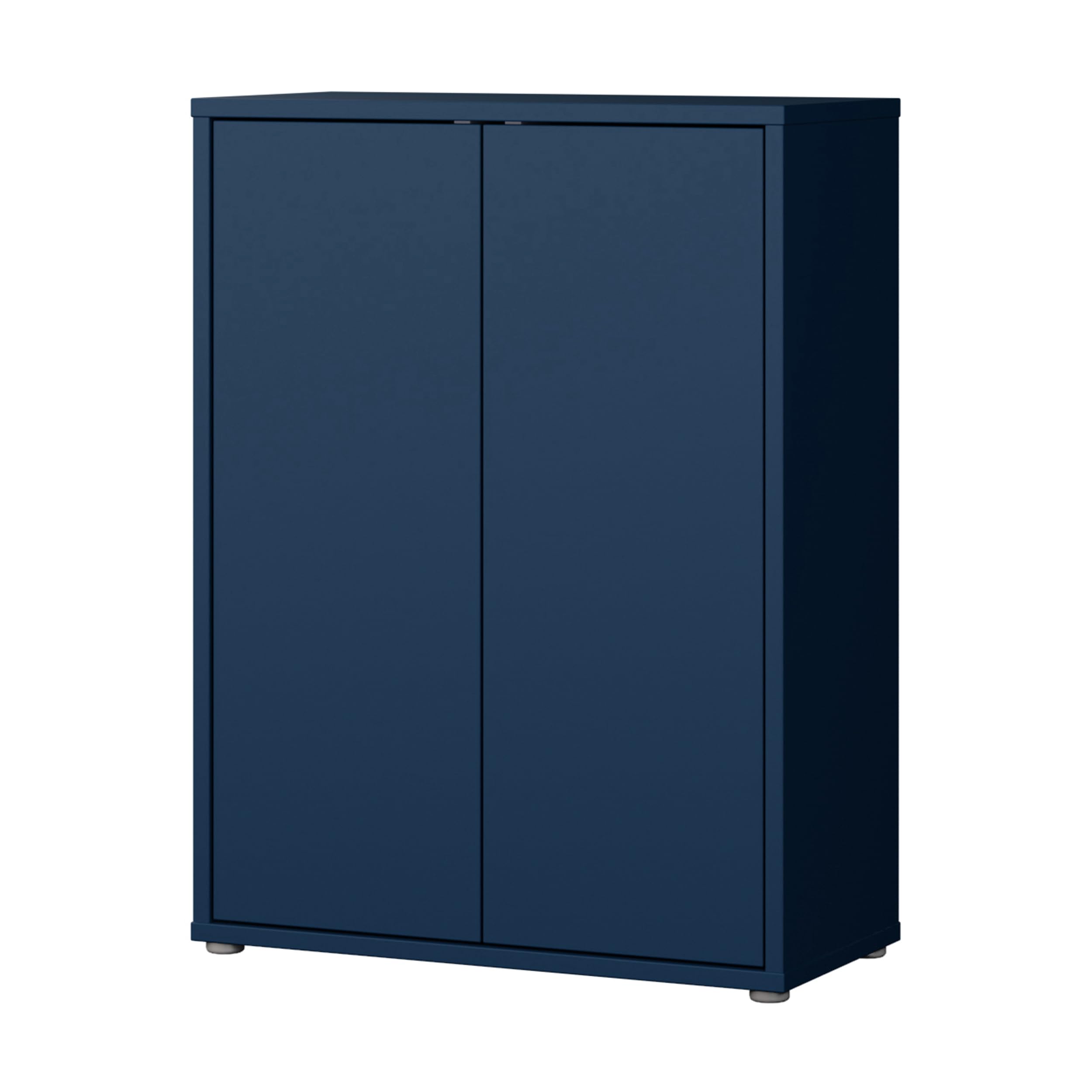 Forte Alice Springs Schuhschrank 70 80, modern-minimalistisch, 2-türig, Holzwerkstoff, Nachtblau, 74,5 cm breit x 99,1 cm hoch x 34,9 cm tief