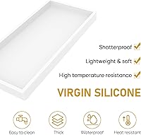 Vista 4 de Bandeja para Encimera de Baño, EG-SIPRO Bandeja de Tocador de Baño de Silicona Engrosada de Alta Calidad, Bandeja Rectangular Irrompible para Baño