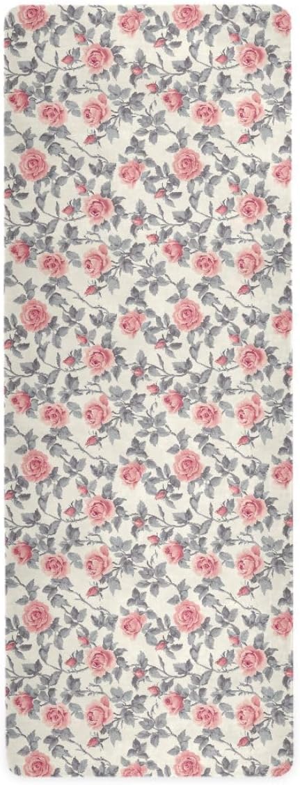 ALAZA Vintage Rose Seamless Yoga Mat Non Slip Fitness Exercise Mat, Workout Mat for Yoga, Pilates and Floor Exercises
