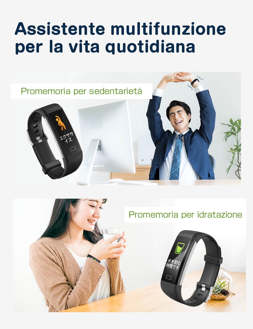 SLuB Smartwatch Modalità Multi-Sport Monitoraggio Attività Registrazione Sonno Notifiche Allarme Sedentarietà Full Touchscreen IP68 Impermeabile Con Per iPhone/Android(Viola).