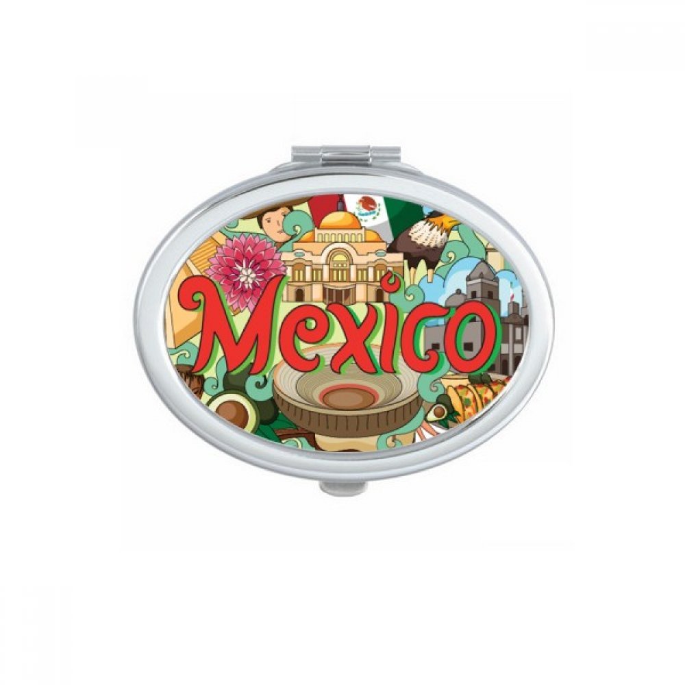Miroir de poche portable compact Mexique pour maquillage et retouche