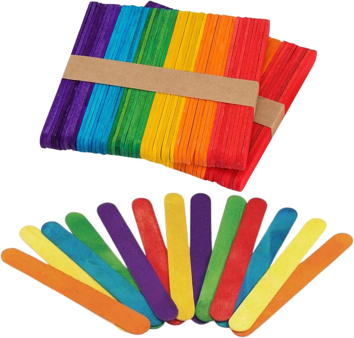 6" Eco Craft Stix Colored Jumbo Craft Sticks - Pack of 1,000ct. Assorted Colors Jumbo Craft Sticks Brand Name Eco Craft Stix
