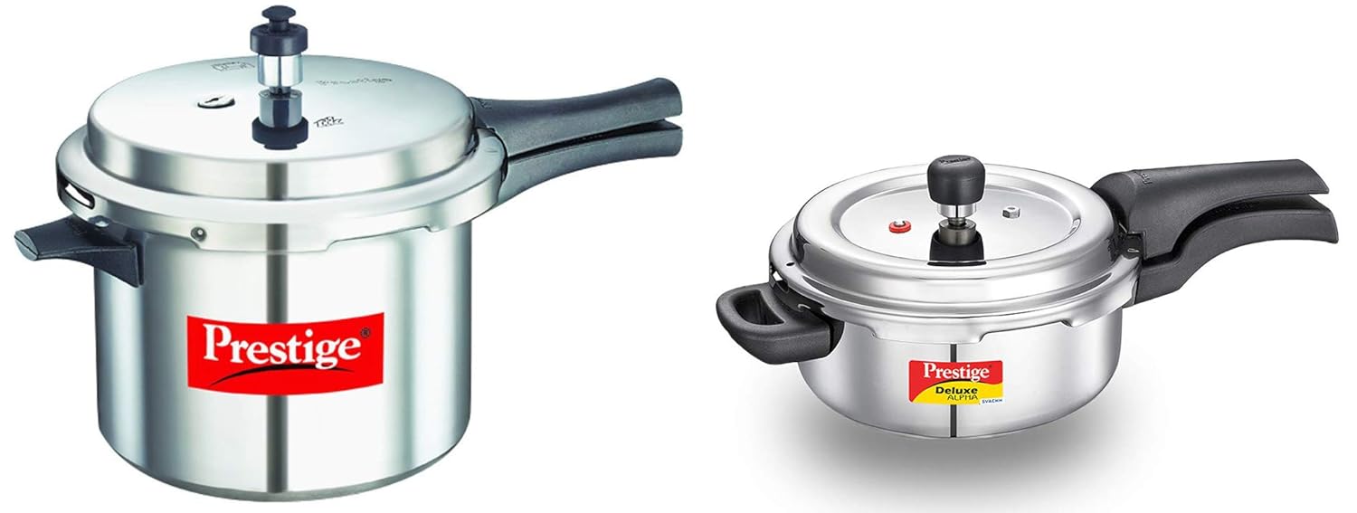 Buy Prestige Popular Aluminium Pressure Cooker, 5 Litres, Silver