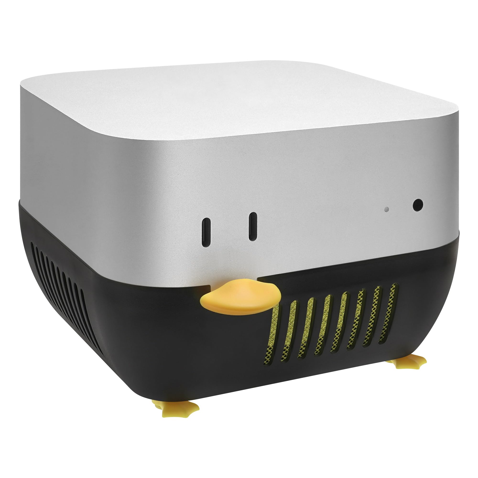 Soporte Mac mini M4 de ABS con botón frontal de encendido y base antideslizante 7