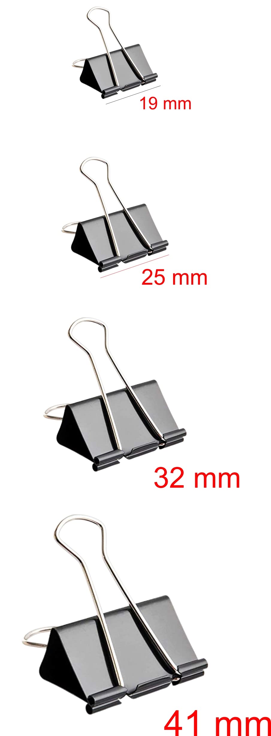 IMPRINT Set di clip per raccoglitore, 84 pezzi, dimensioni 19, 25, 32 e 41 mm, morsetti per raccoglitore, per soddisfare le diverse esigenze di utilizzo, confezionati in un barattolo riutilizzabile