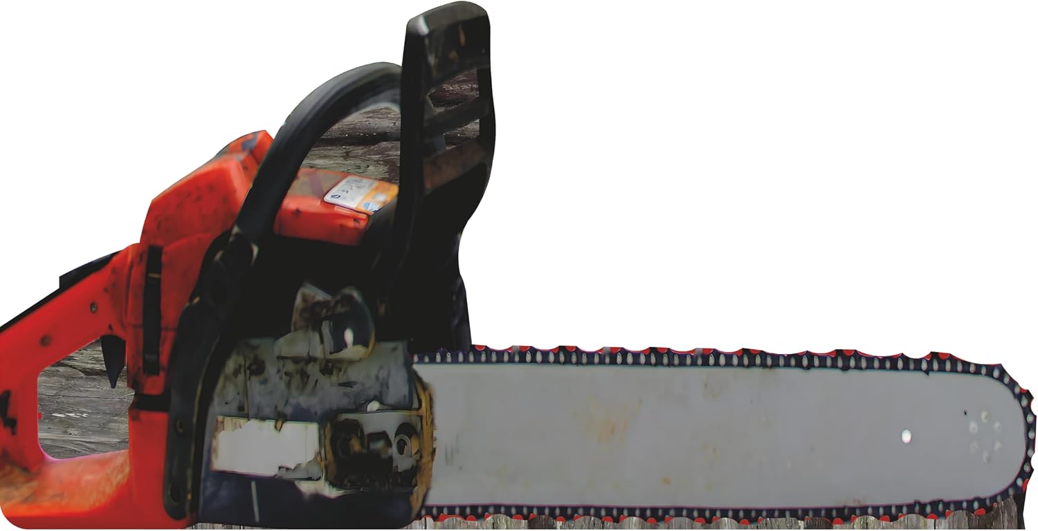 MSP13437 Red Chainsaw Horizontal 8in Acrylic Standee