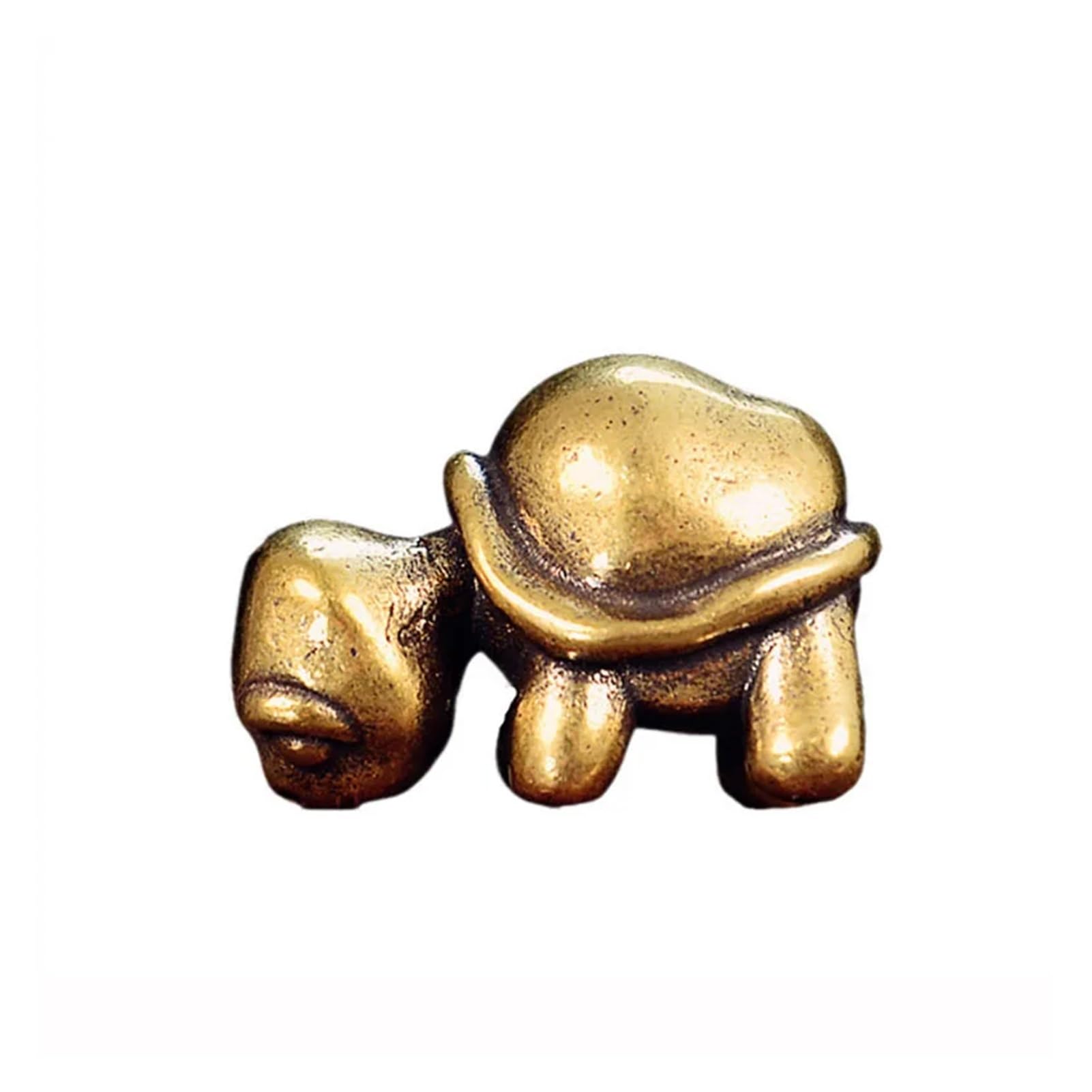 Huolimxun Brass Statue Turtle Statue Desktop Ornament Mini Animal Statue Lucky Home Decoration Crafts