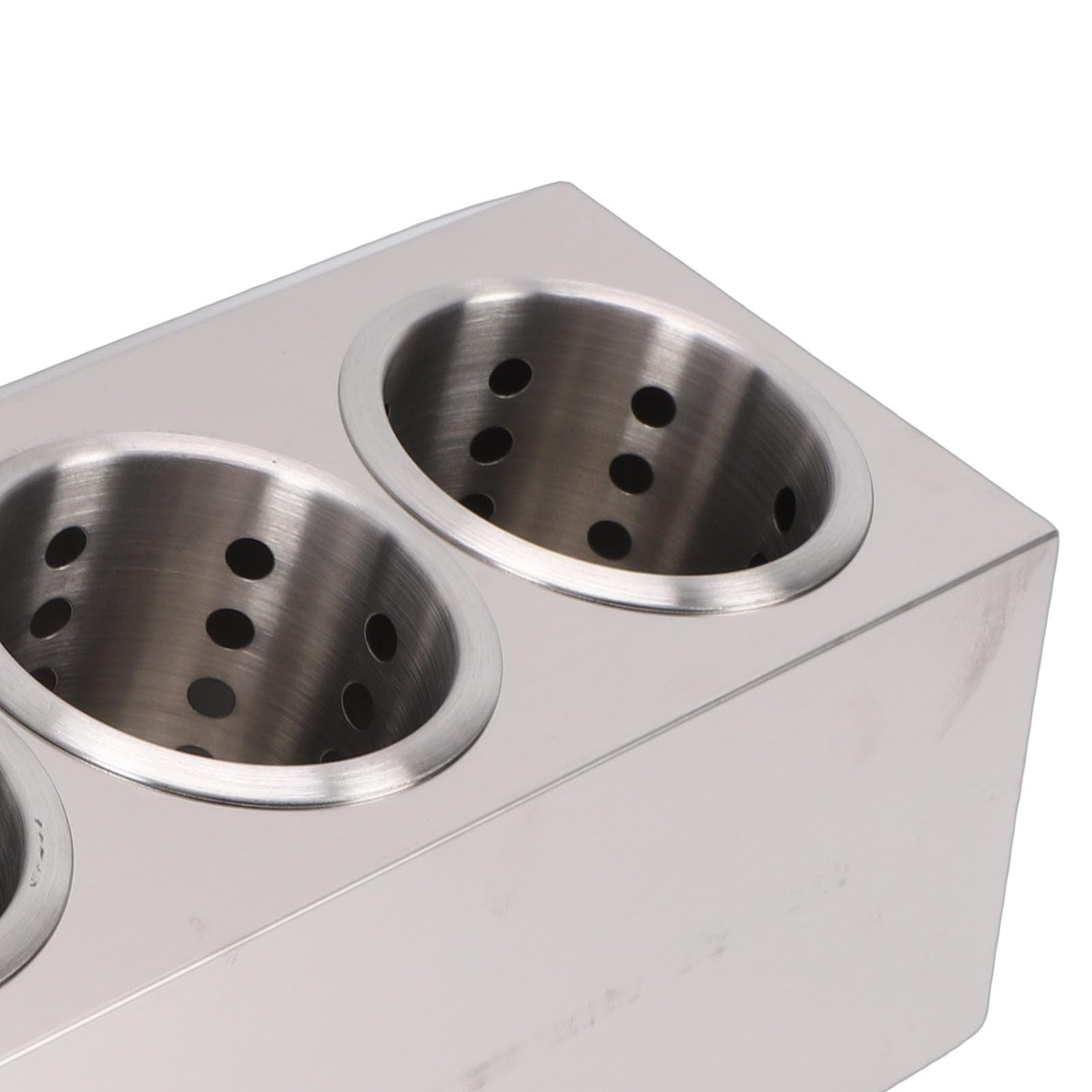 SIXRUN Soporte para Cubiertos de Acero Inoxidable, Organizador de Cubiertos para Encimera con Base Antideslizante, Almacenamiento de de 2 Cestas para Encimera de Cocina, Soporte para Utensilios que