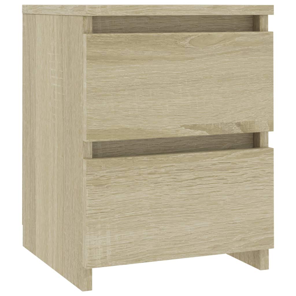 vidaXL Tables de Chevet 2 pcs, Armoire de Lit, Table de Nuit, Meuble de Chambre à Coucher Maison Intérieur, Moderne, Chêne Sonoma Bois d’Ingénierie