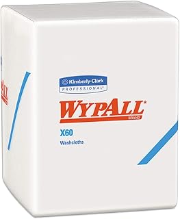 X60 Washcloths, 12-1/2 x 10, White, 70/Pack, 8 Packs/Carton