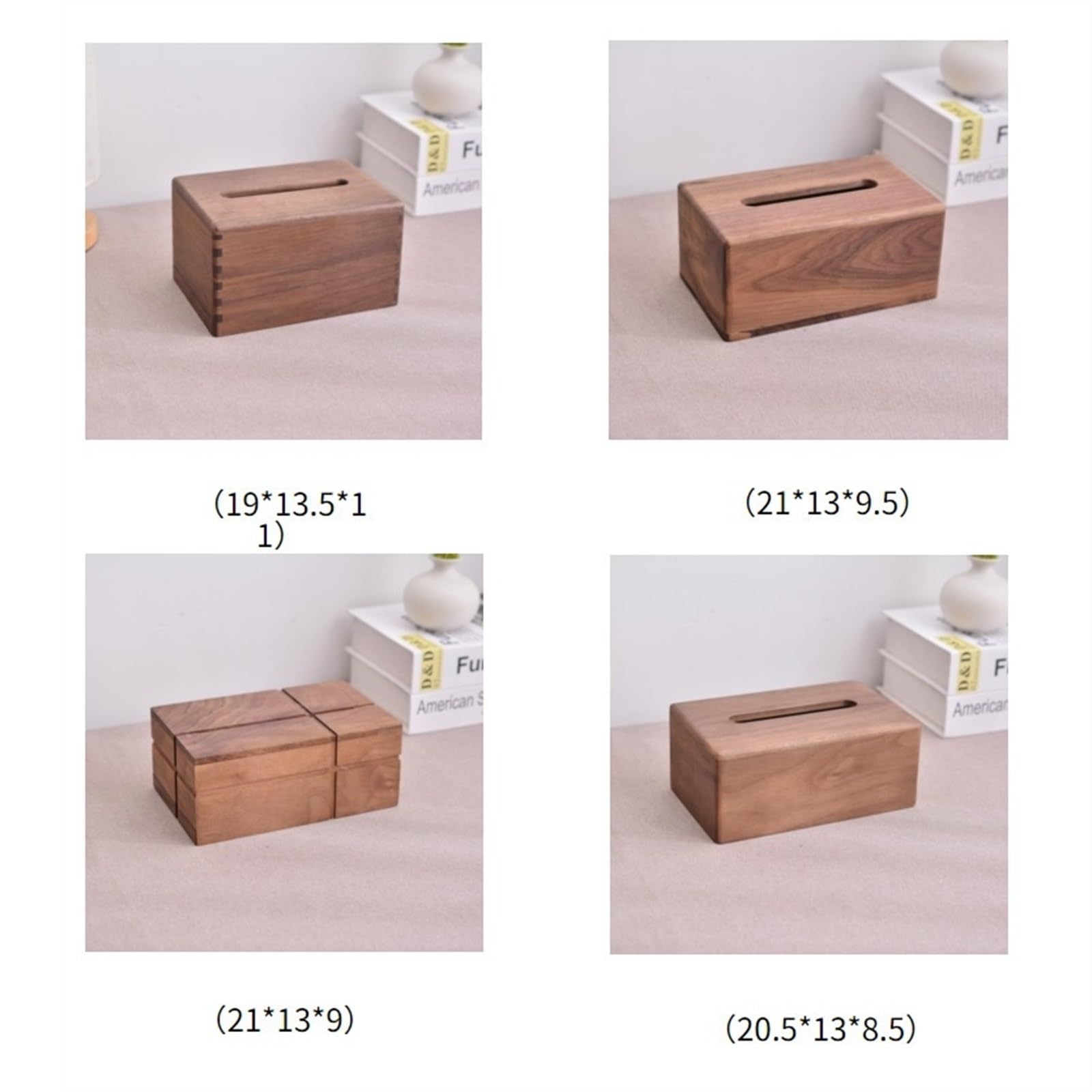 Box für Taschentücher Schwarze Walnuss-Papierschubladenbox, Wohnzimmer-Tischplatte, Couchtisch, Massivholz-Taschentuchbox, einfache Holz-Mahlzeiten-Taschentuch-Aufbewahrungsbox Taschentuch Box (Color
