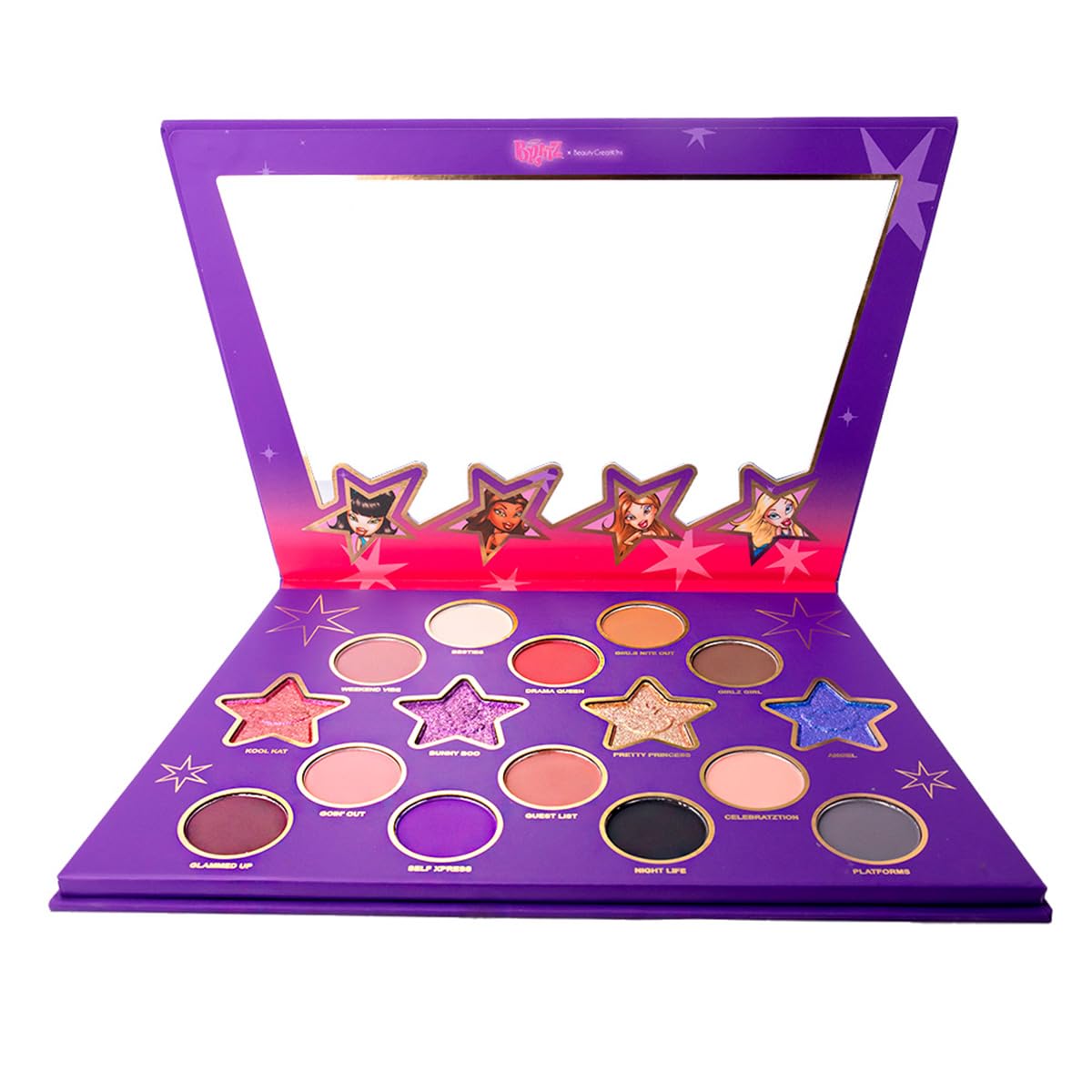 Bratz x Beauty Creations | Paleta de Sombras De Ojos Girls Nite Out, 16 tonos