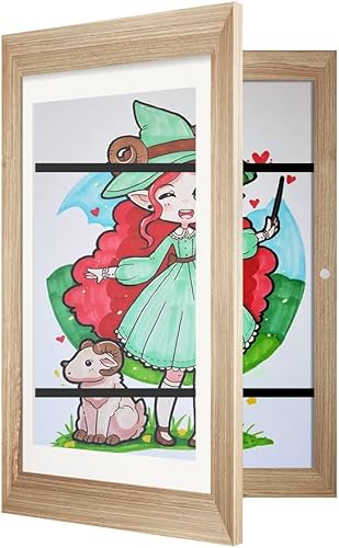 Vista 10 de soputry Marcos de arte para niños para proyectos de arte infantiles, marco de fotos para niños, apertura frontal y pantalla de imágenes 8.26 x 11.69