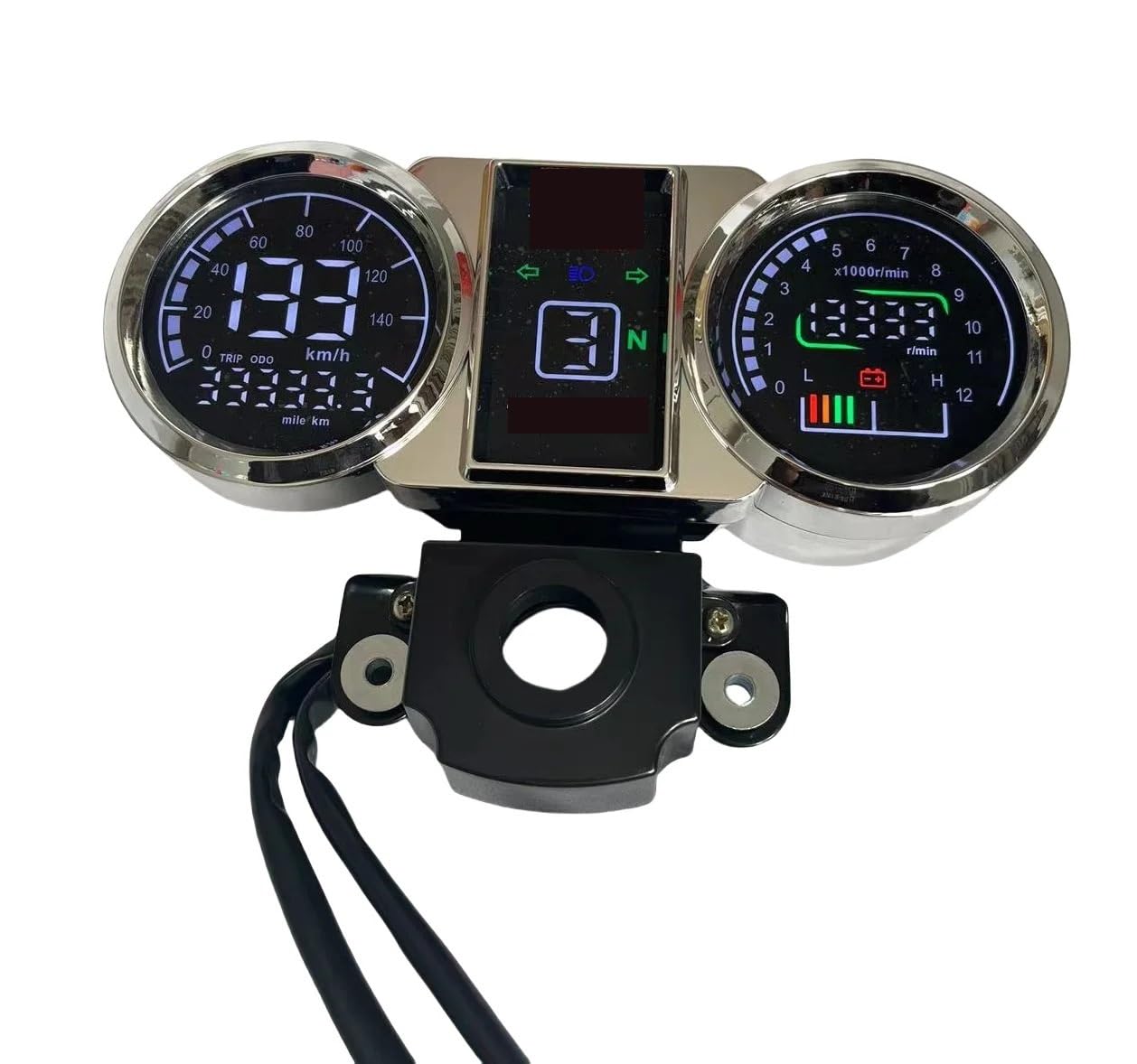 odometer compteur Compteur moto tableau bord numérique LED tachymètre RPM accessoires pour moteur brillant pour CM125