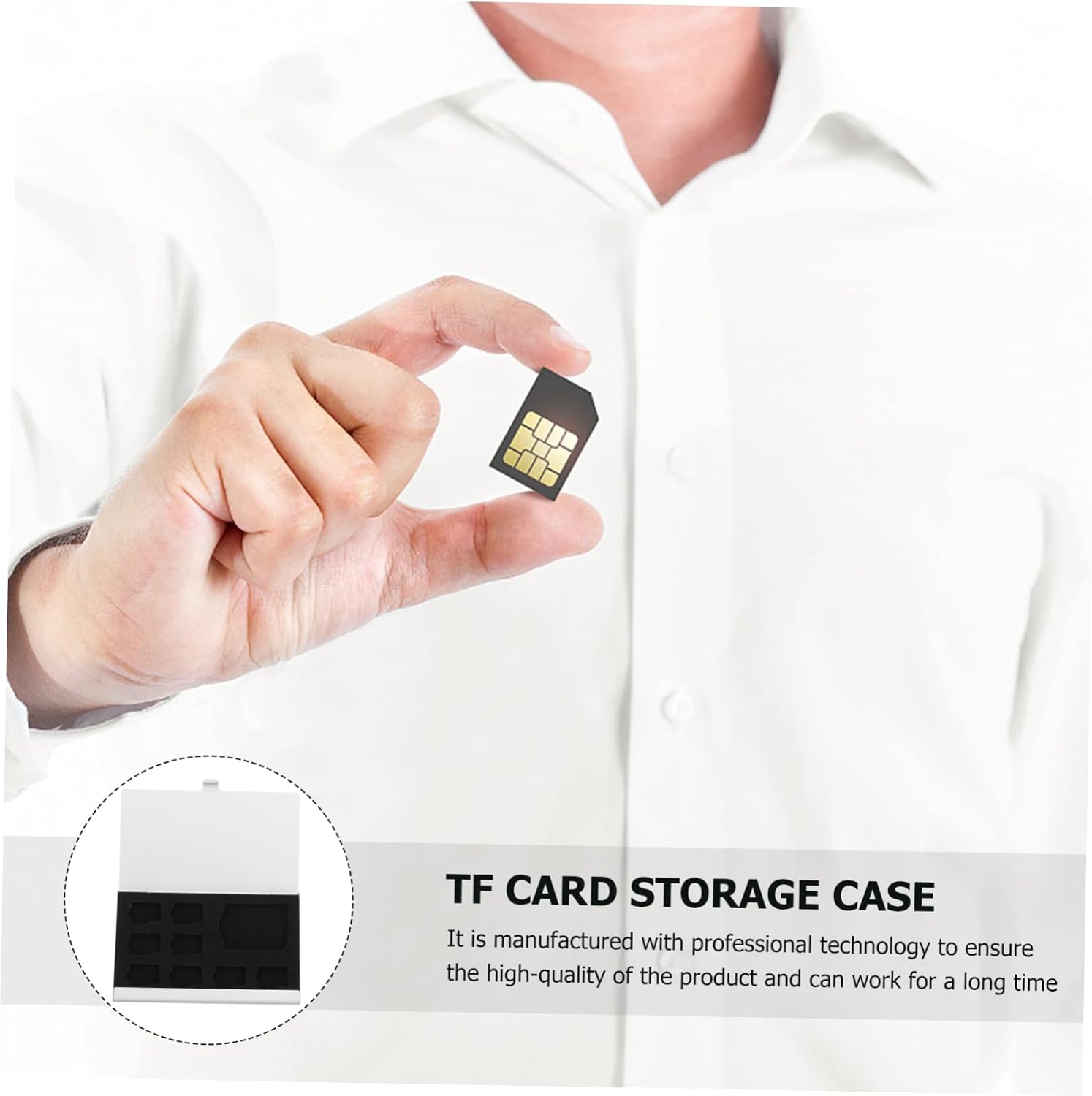 9 Slot Aluminum Alloy Memory Card Holder Carrying Case