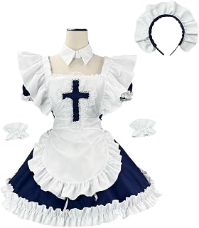 [CR ROLECOS] メイド服 コスプレ 大きいサイズ レース メイド コスプレ衣装 可愛い めいど 制服 ハロウィン 仮装 レディース maid cosplay cute 喫茶店 撮影 文化祭 イベント 5点セット