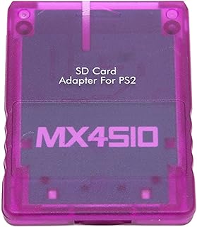 MX4SIO,PS2 Card,Playstation MX4SIO SIO2 Memory Card Adapter Hand Made Stable Replacement Memory Card Reader for PS2 Transparent Blue (Transparent Purple)