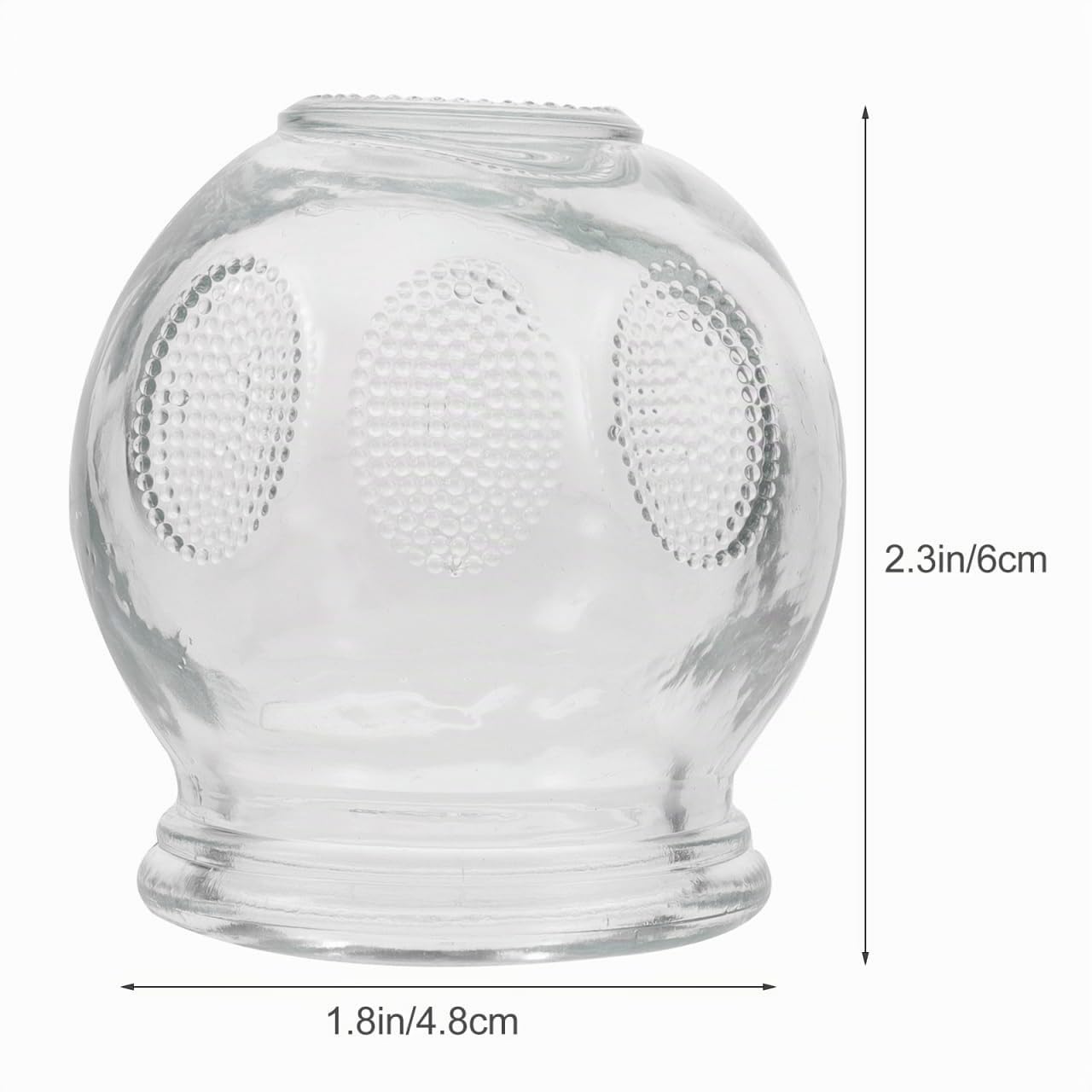 Healifty Ensemble De 6 Ventouses De Massage En Verre 2.36 X 1.89 Pouces Pour Thérapie Hijama Soulagement Musculaire Et