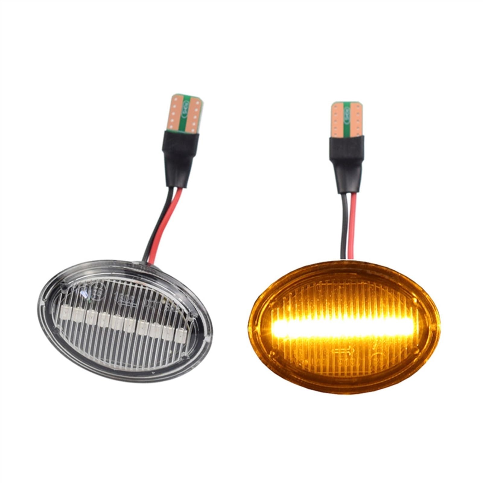 Pair Of Clear Side Wing Indicator Repeaters For Fiat 500 (2008+) – Left & Right – Ultimate Styling