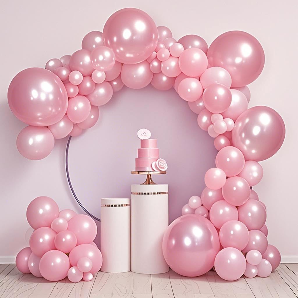 140 Pcs Pearl White Balloons Different Sizes, 18 12 10 5 inch Balloon Packs, Balloons White for Birthday Wedding Graduation Baby Shower Anniversary White Party Decoraitons