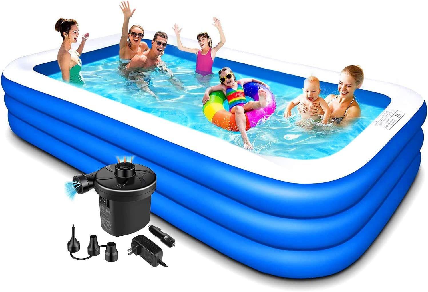 Dynotron Inflatable Swimming Pool Adults Above Ground, 8.5 - Feet Swimming Pools for Kids and Adults,Outdoor,Garden-Easy Set Family Pool with Free Electric Air Pump (8.5 Feet) (B0DBVWZ9GT) Amazon Price History, Amazon Price Tracker