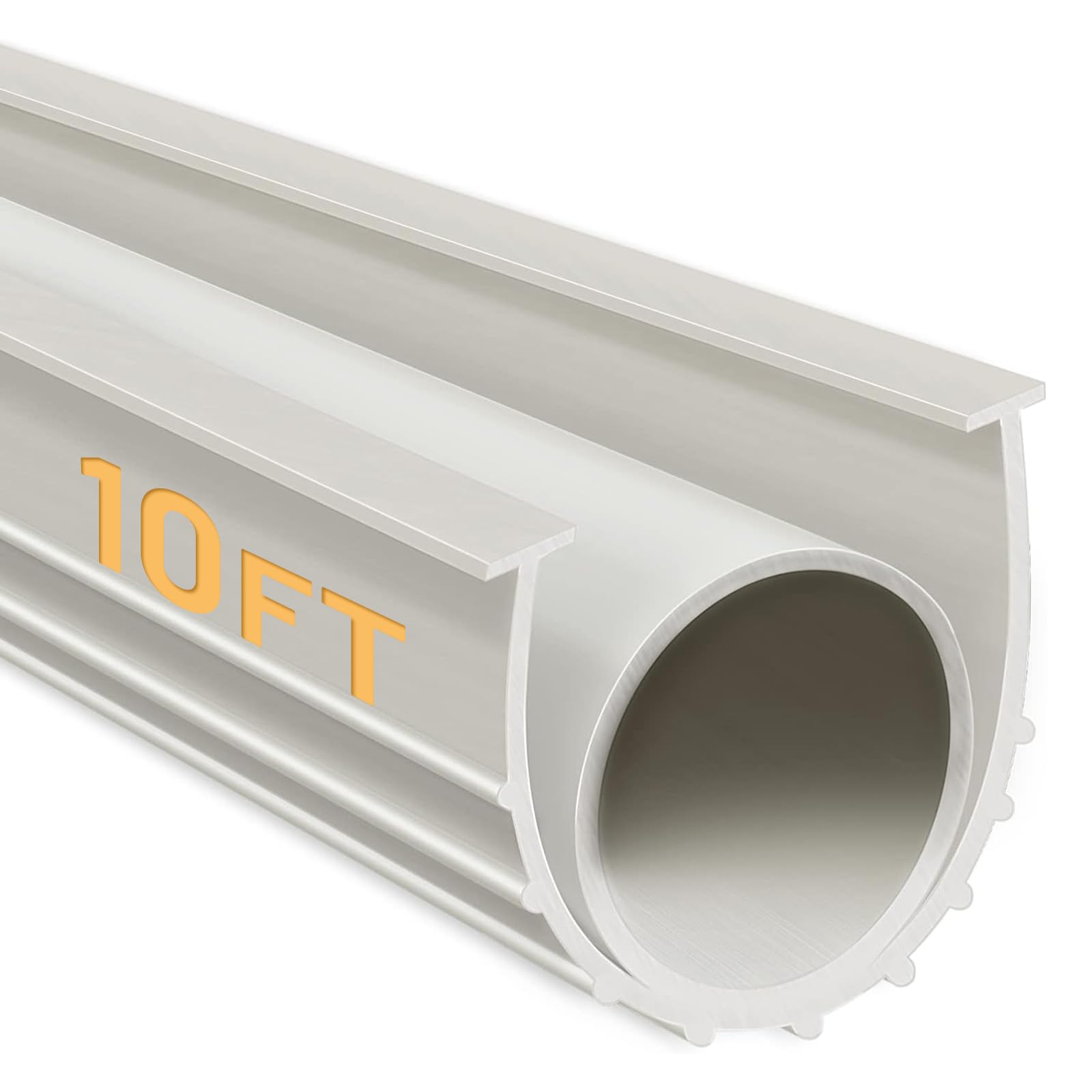 DGSL Garage Door Bottom Seal, 5/16 T-End Rubber Weather Stripping, 10 FT