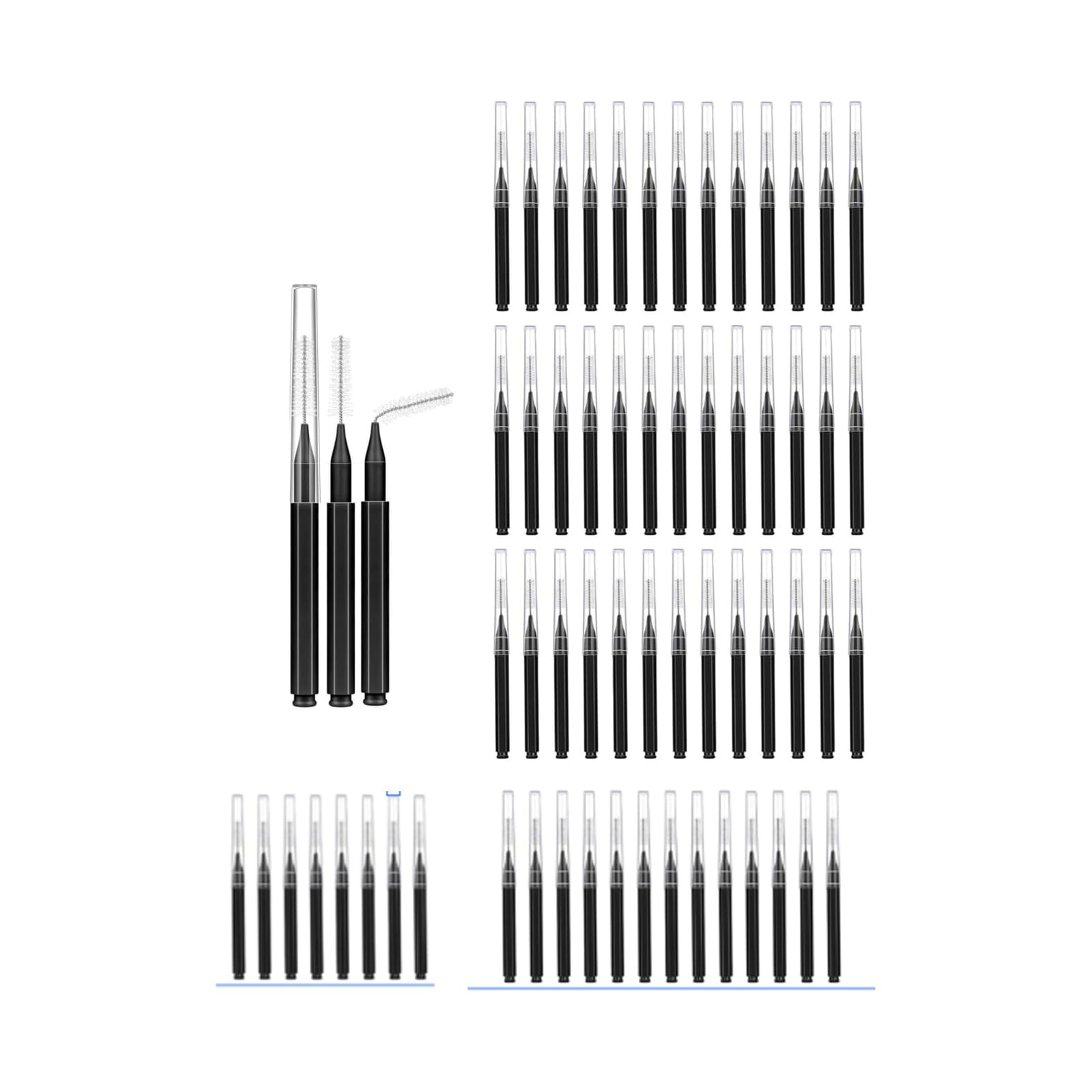 60PCS Interdental Brush, 360 Degree Bendable Ortho Brush for Braces Teeth, Black Teeth Cleaner Tool for Dental Implants, Crowns and Bridges-image-21