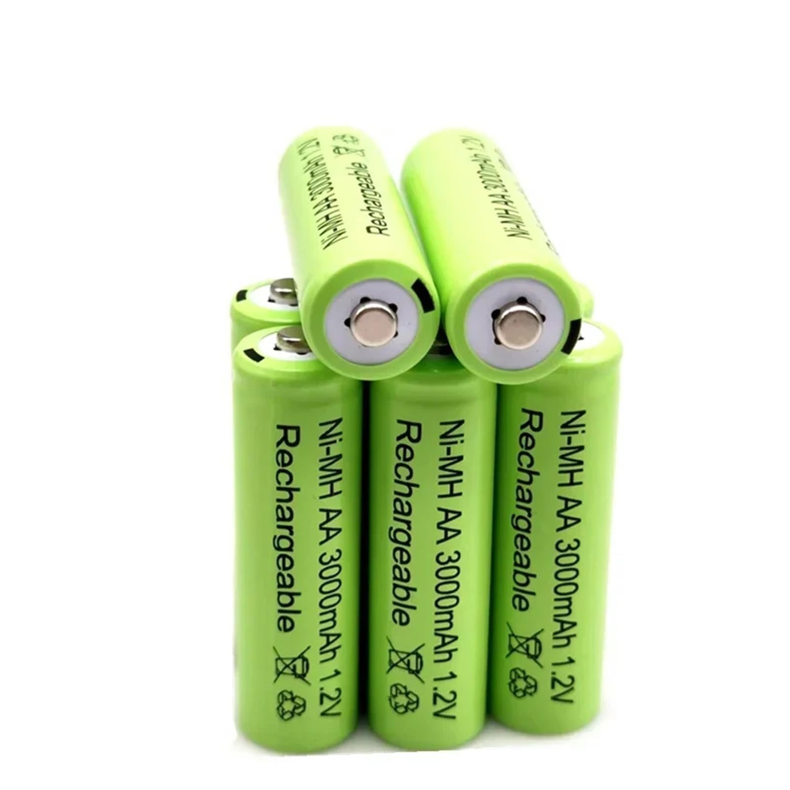 1.2 V AA 3000 MAh NiMH 1.2 V Batterie Ricaricabili Batteria Verde Lampada Solare Da Giardino Torcia Elettrica Lampada Lanterna Torcia(50PCS Battery)