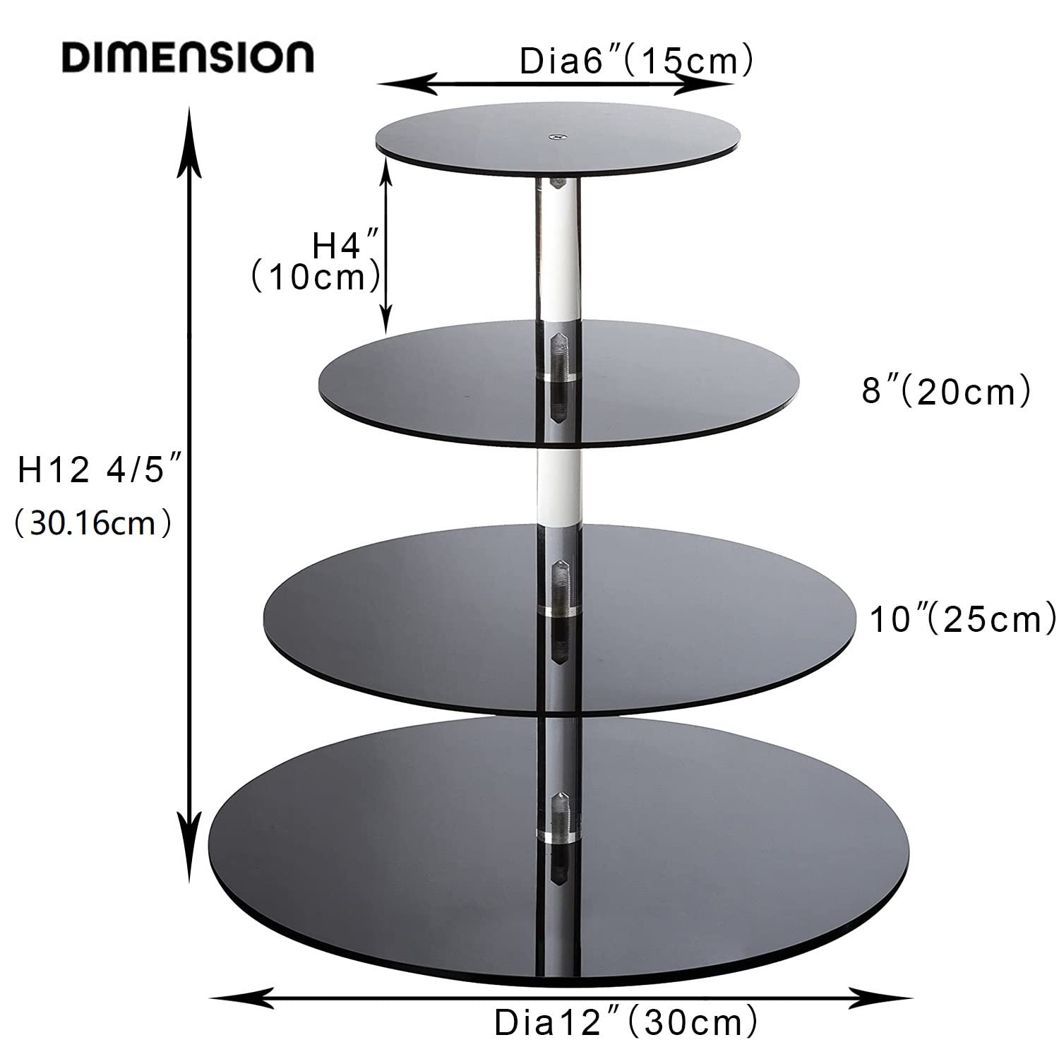 Food Rack Girevole Con 5 Tazze - In Acciaio Inox Per Snack, Cupcake E Feste - Foto 4