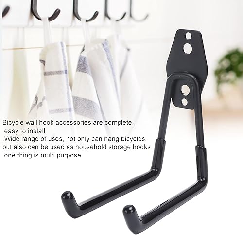 Miniatura 3 de Demeras Perchas de garaje, hierro ahorrador de sape, fuerte capacidad de carga, 2 ganchos de almacenamiento de pared para tienda de garaje (estilo A