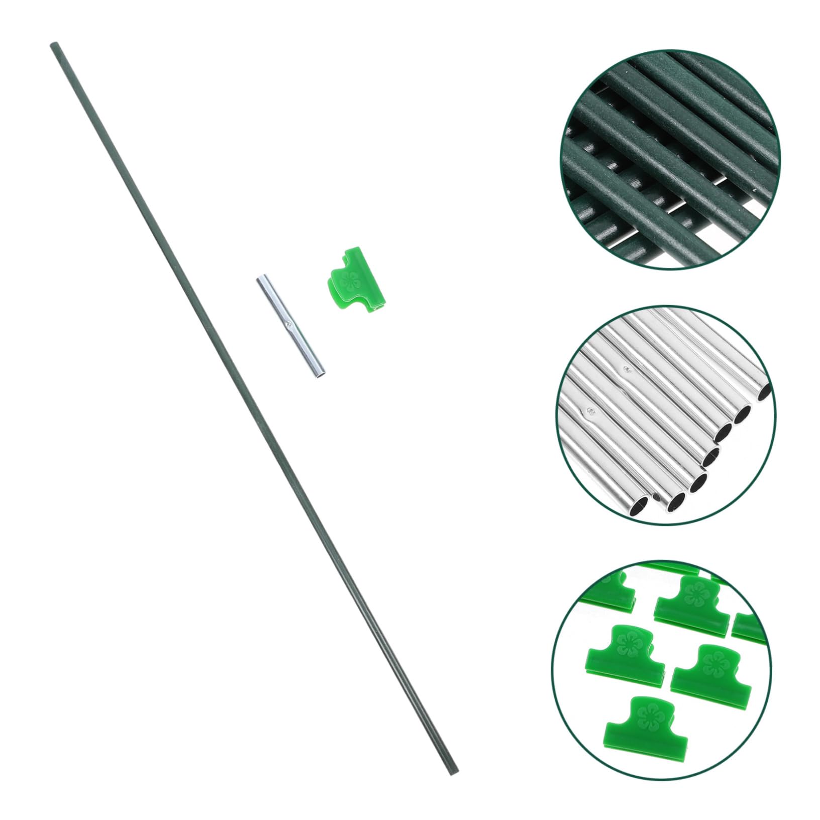 BESPORTBLE Kit D’arceaux de Jardin en Fibre Gainée de Plastique Vert