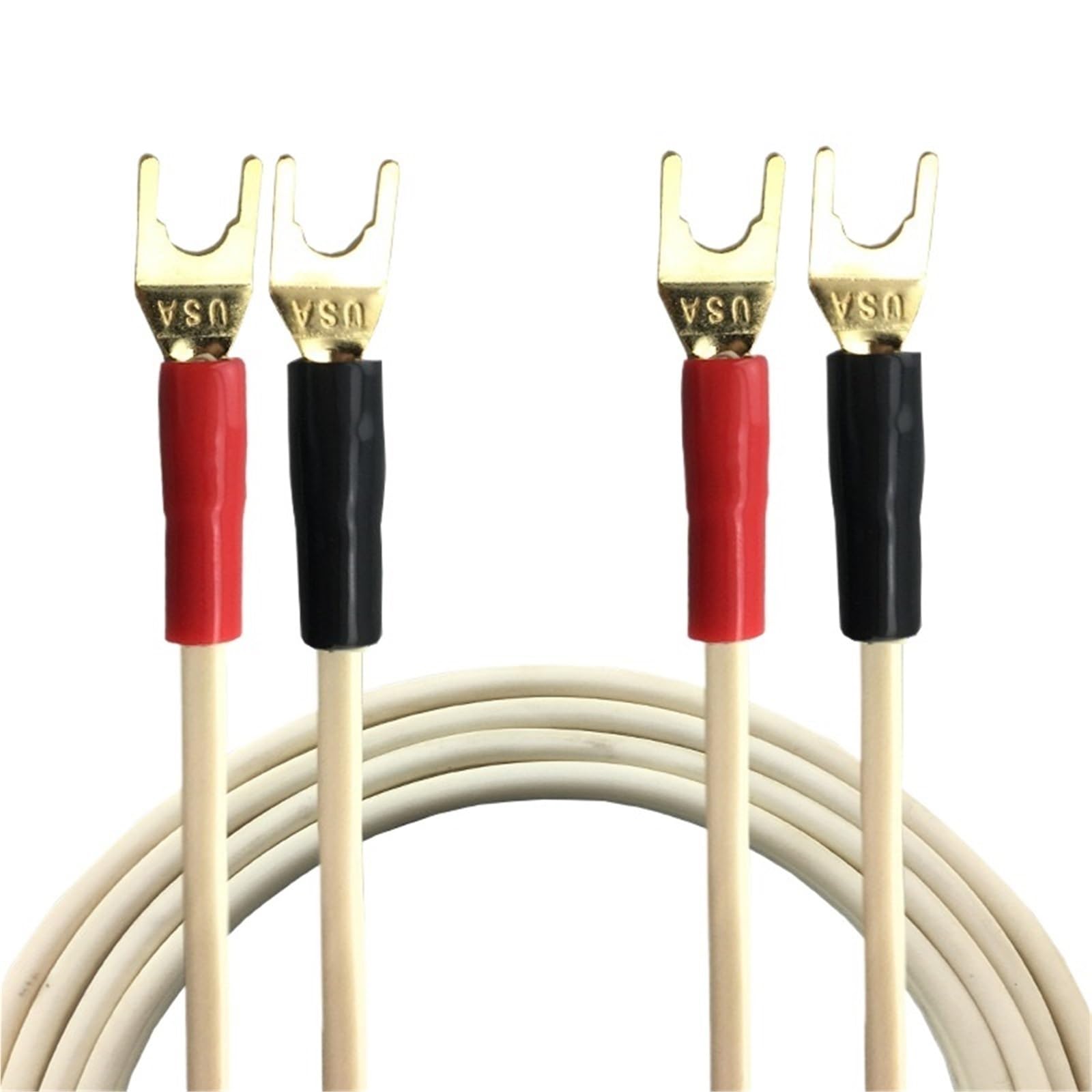 Câble d'amplificateur de puissance de câble de haut-parleur en cuivre pur avec connecteur de type Y banane plaqué or OFC 1M 1,5M 2M 2,5M 3M 5M 8M(2Y - 2.0,5m)