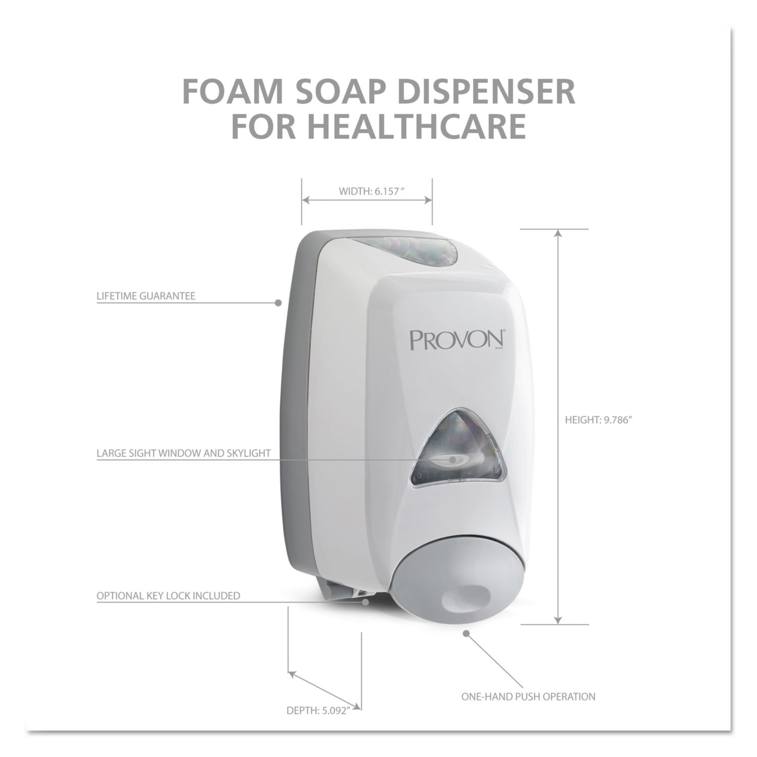 Amazon.com: PROVON 516006 FMX-12T Liquid Soap Dispenser, 1250mL, 6