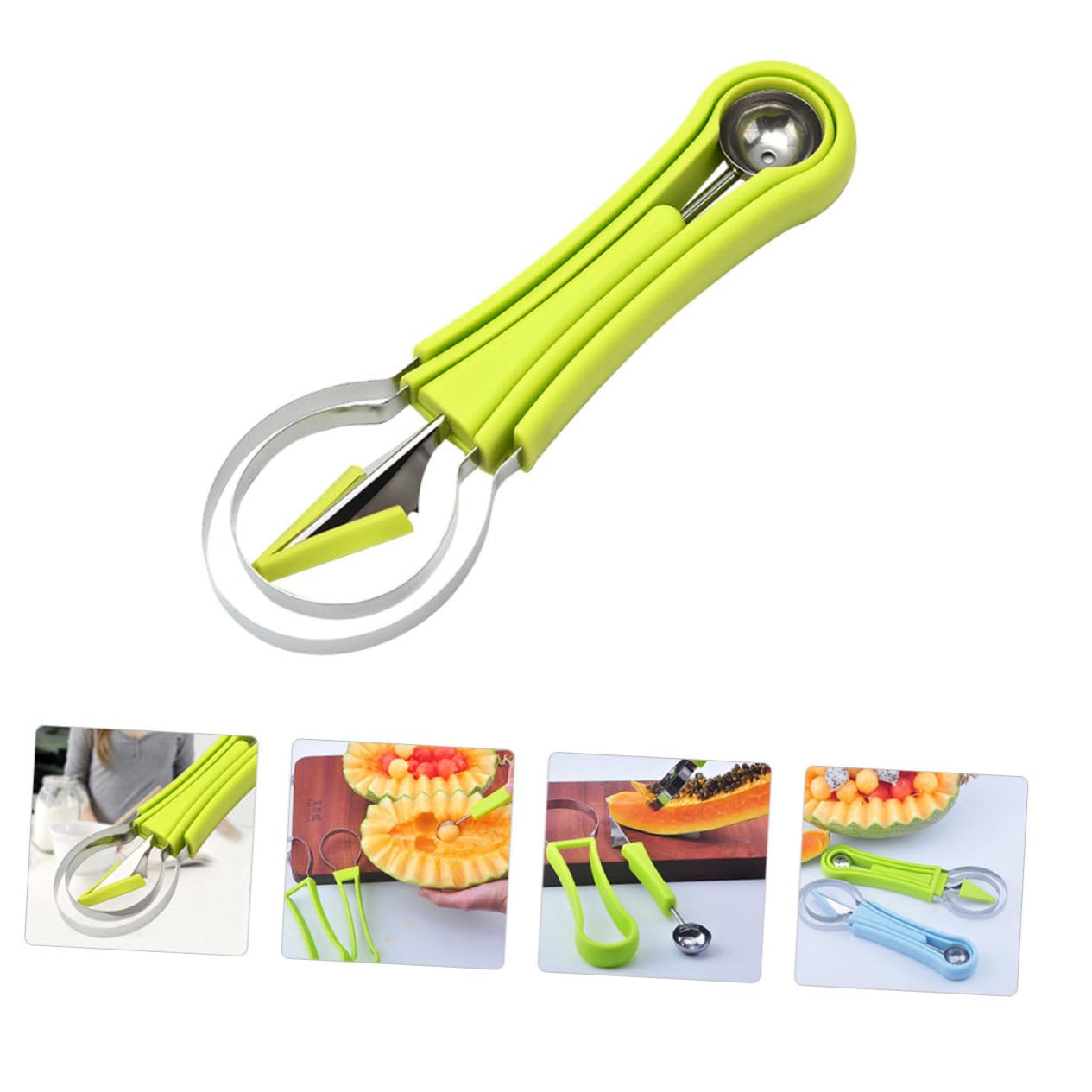 STOBAZA Stainless Fruit Cutter Fruit Dig Ball Spoon Easy to Use Sturdy Cutting Tool for Fruit Platter