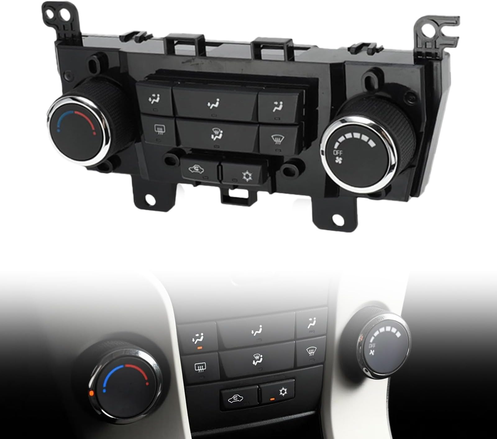 Air Conditioning Control Module Panel, AC Heater Climate Control Module Compatible with Chevrolet Cruze 2009-2016, Replaces 9057231, 95146207