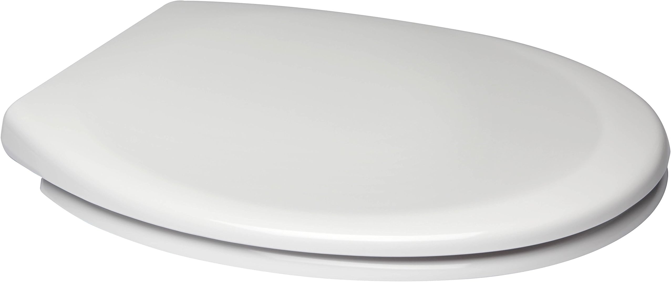 Euroshowers White One Seat Soft Close Toilet Seat with Top Fix/Blind Hole Fittings and ONE Button Quick Release