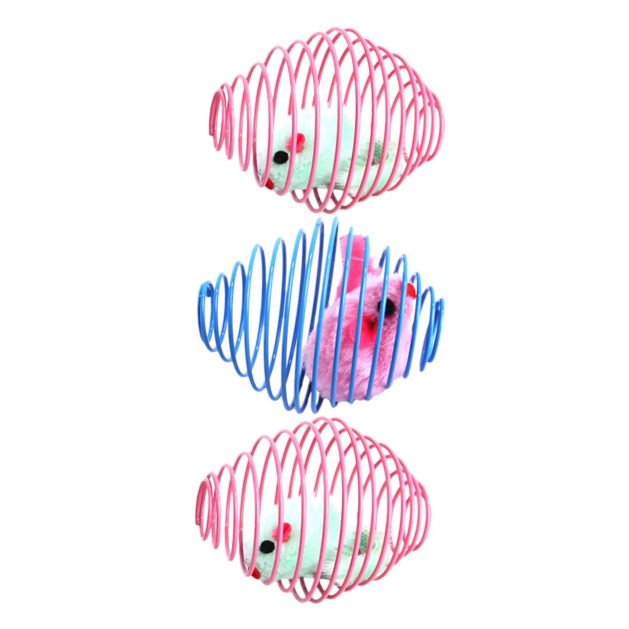 Toddmomy 3pcs Cat Molar Interactive Playthings Teasing Mice for Active Play Random Color Strengthen Bond with Your Pet Random Color
