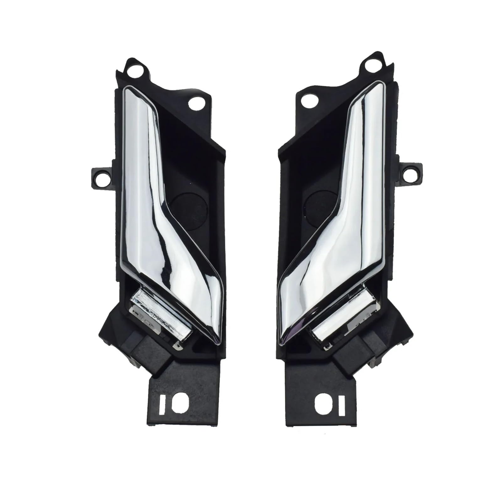 Faczpjcx Car Interior Inner Door Handle for Saturn for Vue for Hybrid 2009 Chrome Inside Interior Car Door Handles Left Right 96660863,96861998(Pair)